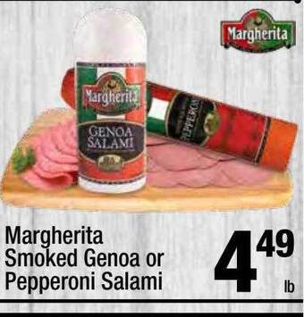 Super King Markets Margherita smoked genoa or pepperoni salami offer
