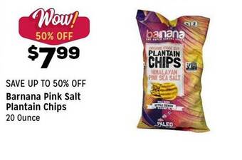 Grocery Outlet Barnana pink salt plantain chips offer