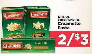 IGA Creamette pasta offer