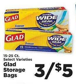 IGA Glad storage bags offer