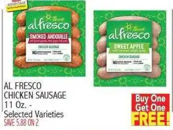 Ingles Markets Al fresco chicken sausage offer