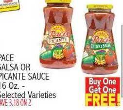 Ingles Markets Pace salsa or picante sauce offer
