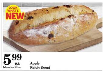 Pavilions Apple raisin bread offer