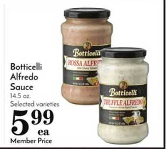 Pavilions Botticelli alfredo sauce offer