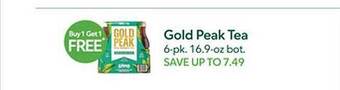 Publix Gold peak tea offer