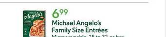 Publix Michael angelo's family size entrées offer