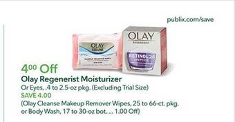 Publix Olay regenerist moisturizer offer