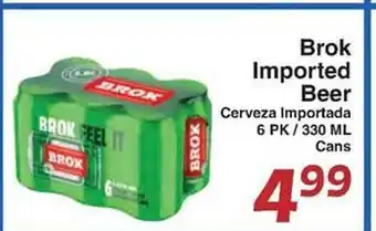 Sellers Bros Brok imported beer offer