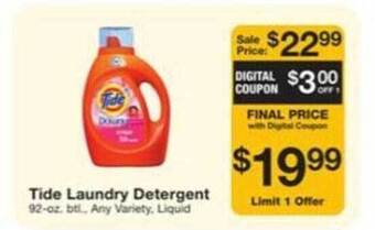 Fairway Store Market Tide laundry detergent offer