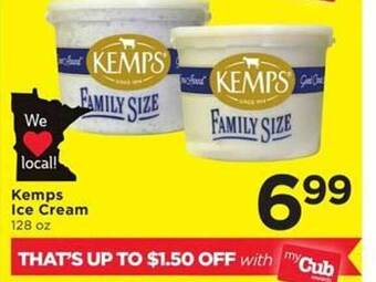 Cub Foods Kemps ice cream offer