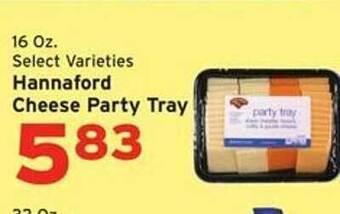 Hannaford Hannaford cheese party tray offer