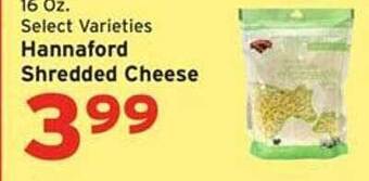 Hannaford Hannaford shredded cheese offer
