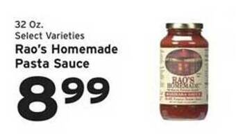 Hannaford Rao's homemade pasta sauce offer