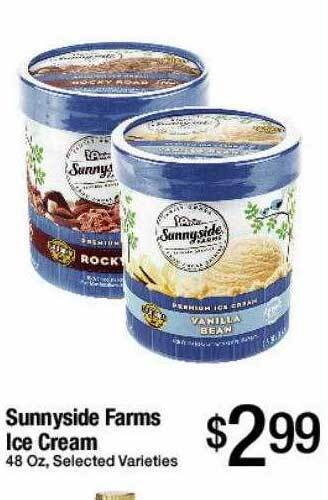 Jons International Sunnyside farms ice cream offer