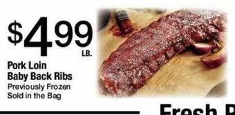 Jons International Pork loin baby back ribs offer