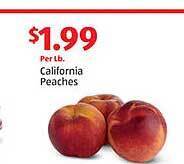 Aldi California peaches offer