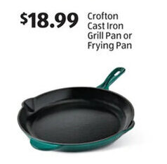 Aldi Crofton Cast Iron Grill Pan or Frying Pan offer