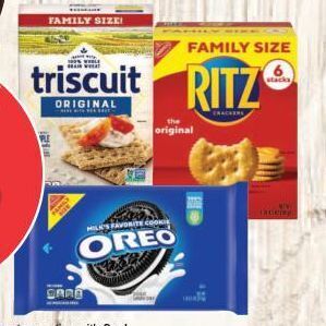 Kroger Nabisco family size cookies or crackers offer