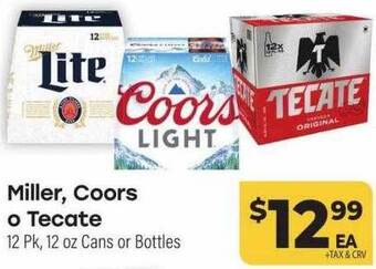 Miller, coors o tecate