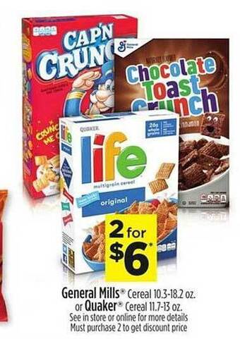 Dollar General General mills or quaker offer