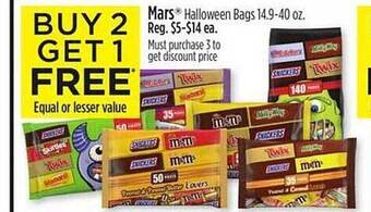Dollar General Mars halloween bags offer