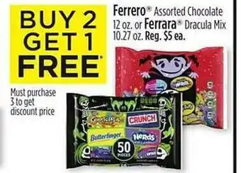 Dollar General Ferrero assorted chocolate or ferrara dracula mix offer