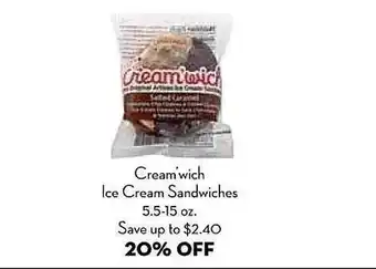 Bristol Farms Cream wich ice cream sandwiches offer