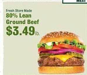 Robert Fresh Market 80% lean ground beef offer