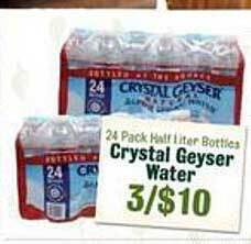 Robert Fresh Market Crystal geyser water offer