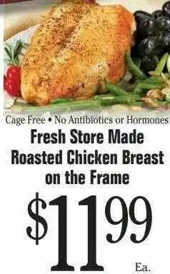 Morton Williams Fresh store made roasted chicken breast on the frame offer