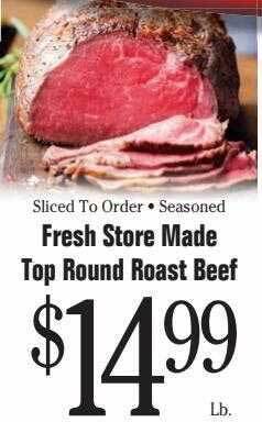 Morton Williams Fresh store made top round roast beef offer