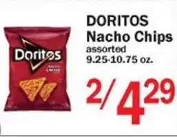Food Bazaar Doritos Nacho Chips 9.25-10.75 oz offer