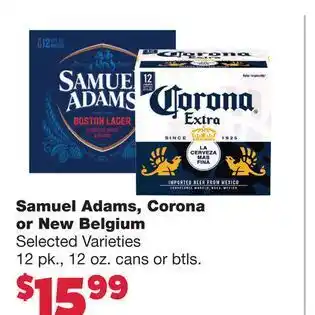 Samuel adams or corona beer pack