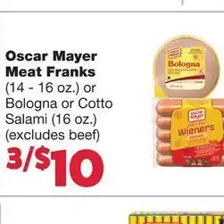 No Frills Supermarkets Oscar mayer meat franks x3 offer