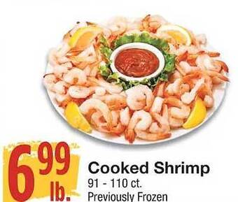 Amigos United Cooked shrimp offer