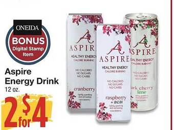 Amigos United Aspire energy drink offer