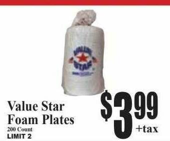 Baja Ranch Value star foam plates offer
