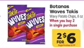 Los Altos Ranch Market Botanas waves takis wavy potato chips offer
