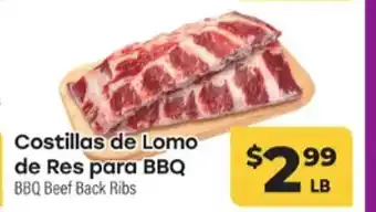 Los Altos Ranch Market Costillas de lomo de res para bbq offer
