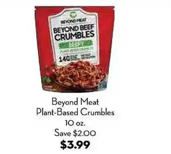 Bristol Farms Beyond meat plant-based crumbles offer