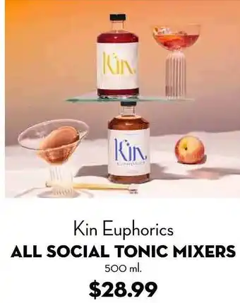 Kin euphorics all social tonic mixers