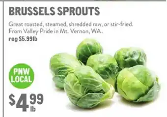 New Seasons Market Brussels sprouts offer