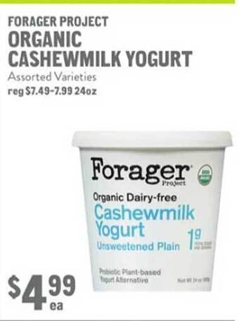 New Seasons Market Forager project organic cashewmilk yogurt offer
