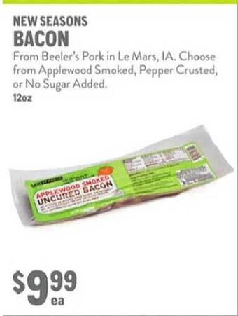 New Seasons Market New seasons bacon offer