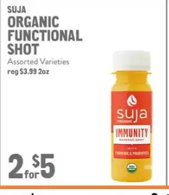 New Seasons Market Suja organic functional shot offer