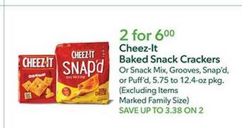 Publix Cheez-it baked snack crackers offer