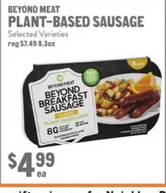 New Seasons Market Beyond meat plant-based sausage offer