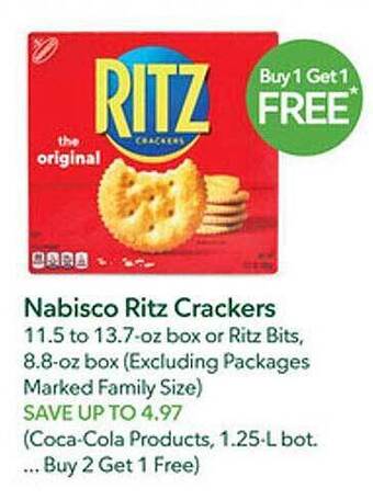 Publix Nabisco ritz crackers offer