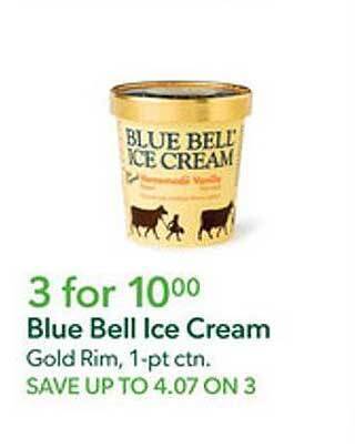 Publix Blue bell ice cream offer