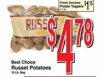 Best choice russet potatoes